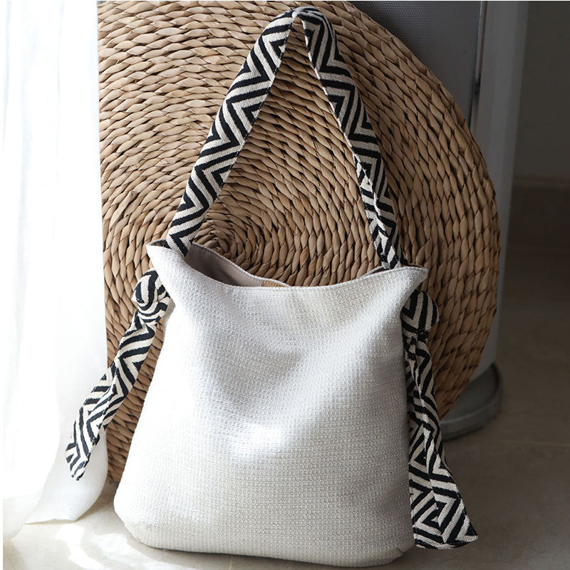 Women's Korean Style Summer Artistic Linen Niche Shoulder Bags