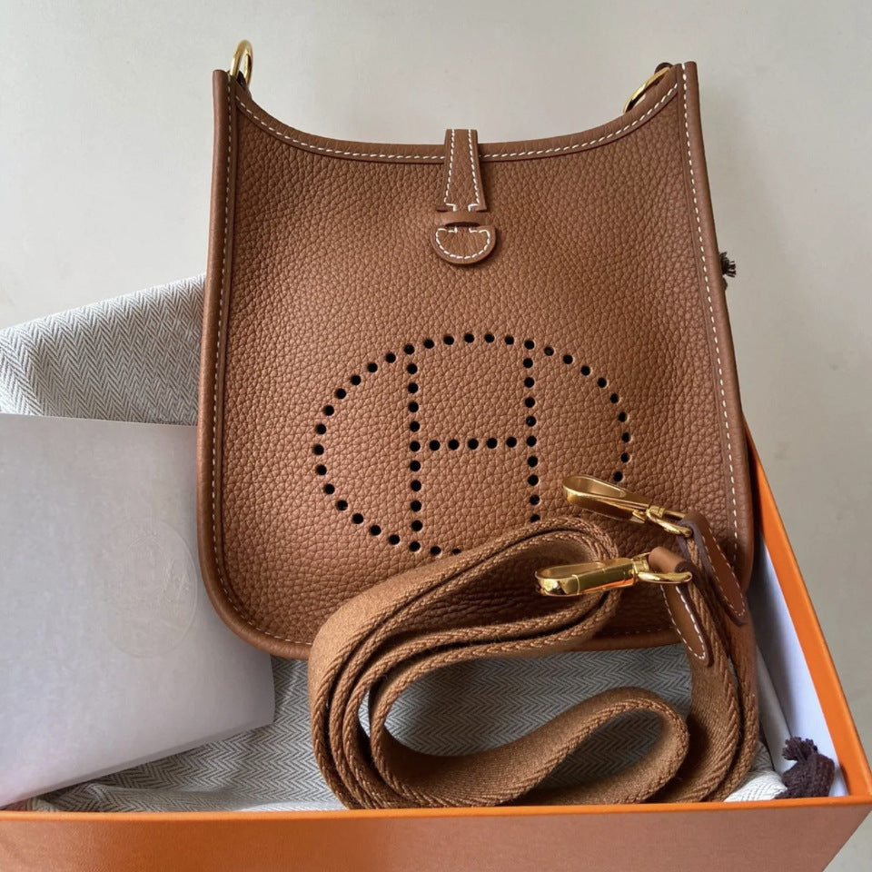 Women's High Version Leather First Layer Cowhide Shoulder Bags