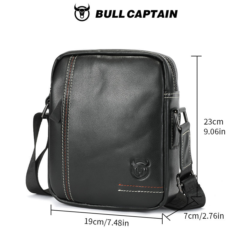 Men's Leather Goods Genuine No Color Difference Men's Shoulder Bags