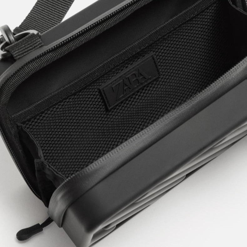 Men's Graceful Black Hard Box Fashion Men's Messenger Bags