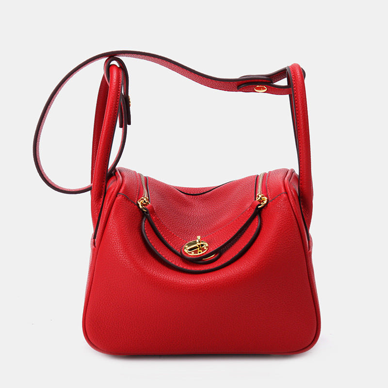 Women's Doctor Genuine Leather Mini Pillow Portable Bucket Bags