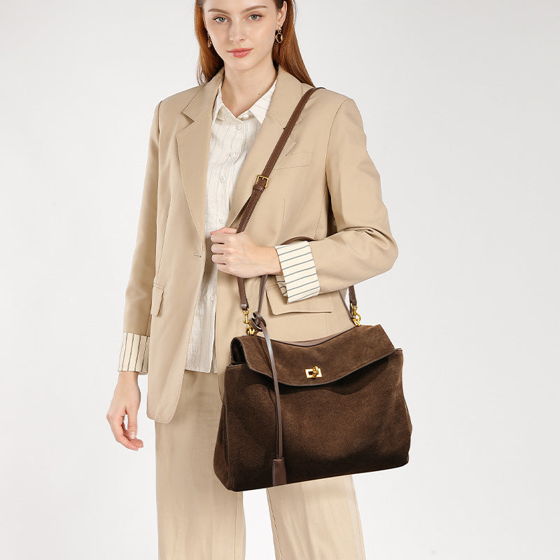 Women's Large Capacity Genuine Leather High-grade Underarm Armpit Bags