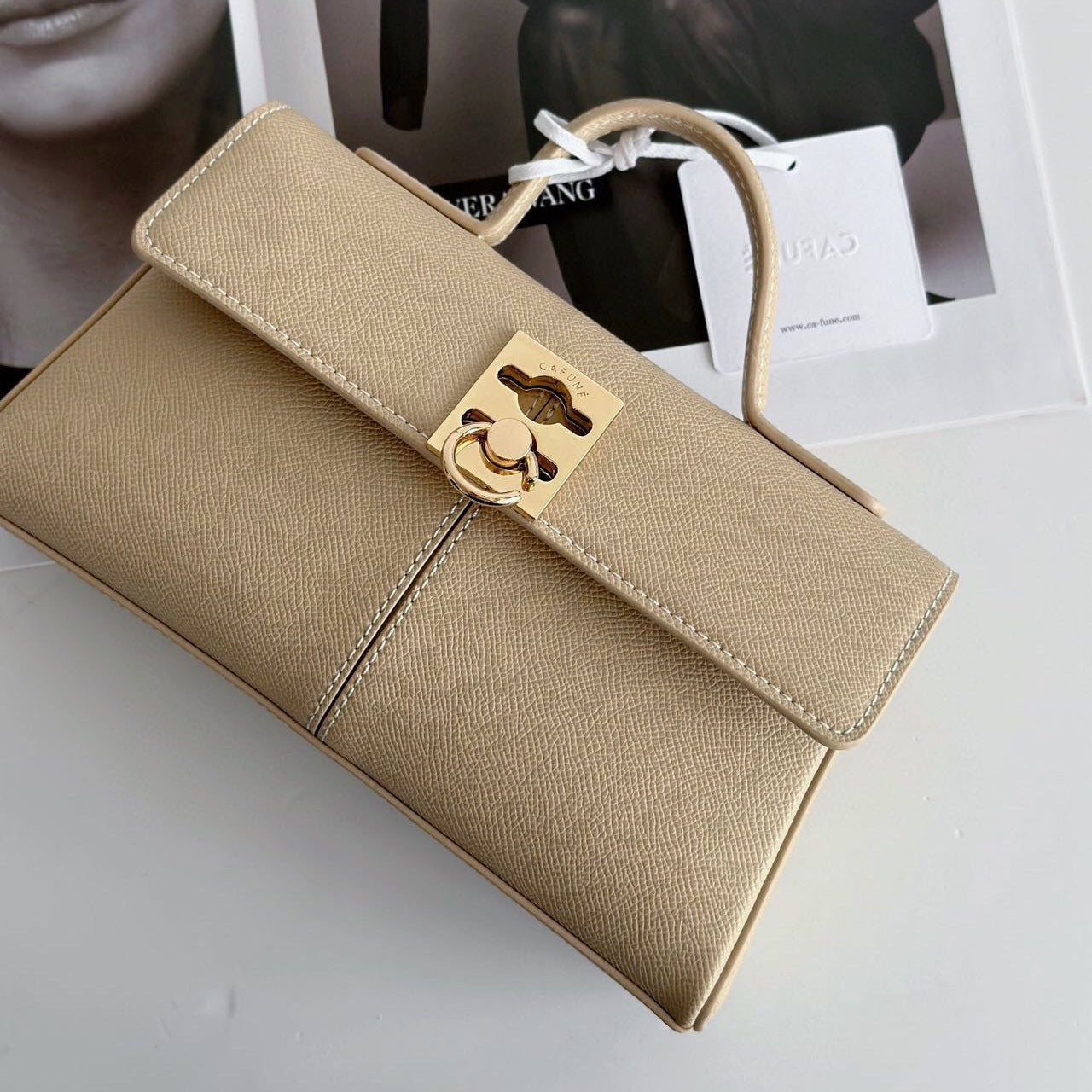 Women's Light Luxury Minority Genuine Leather Retro Small Square Bags