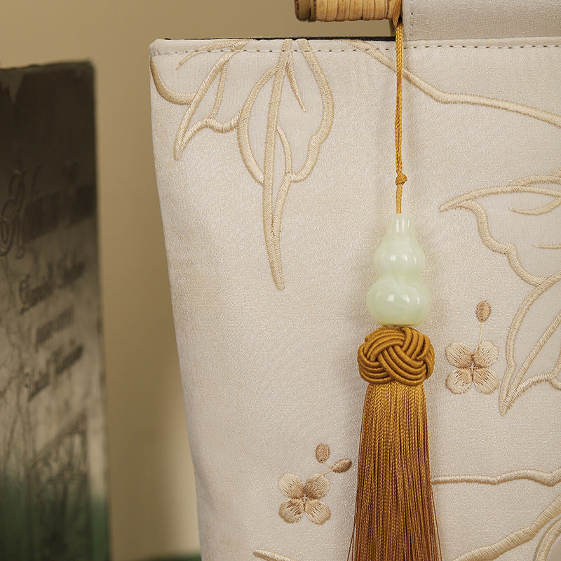 Fu Lu Double Full Wooden Ancient Handbags