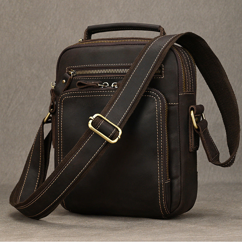 Men's Creative Glamorous Genuine Leather Fashion Men's Shoulder Bags