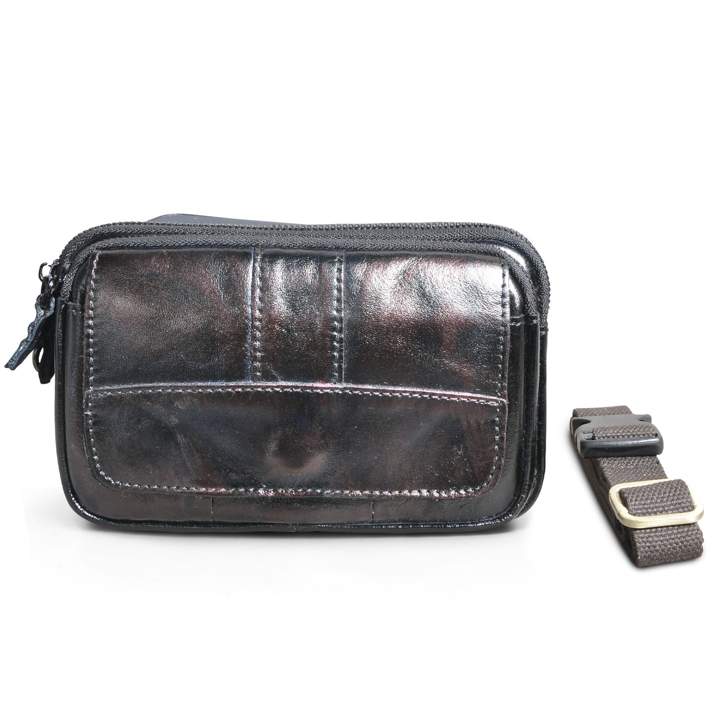 Men's Cowhide Crazy Horse Leather Trendy Cool Bags