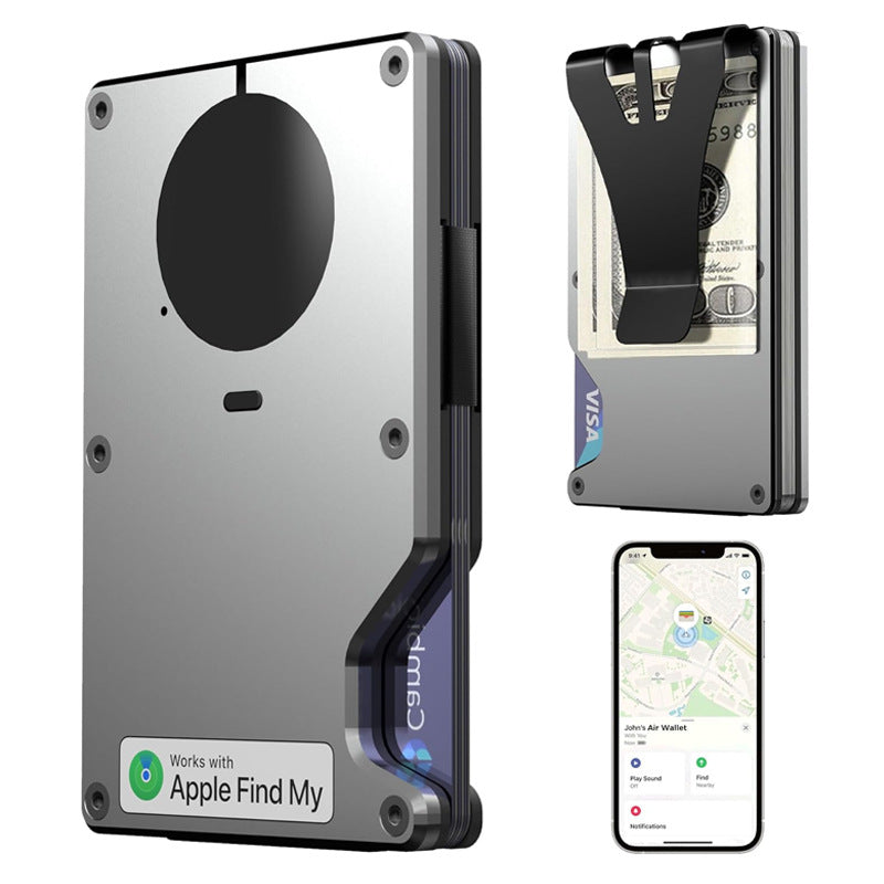 Innovative Attractive Built-in Apple Metal Clamp Card Holder
