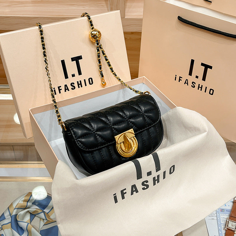 Mini Style Chain Summer Rhombus Golden Crossbody Bags