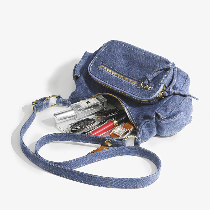 Women's & Men's Classic Creative Retro Blue Denim Men's Bags