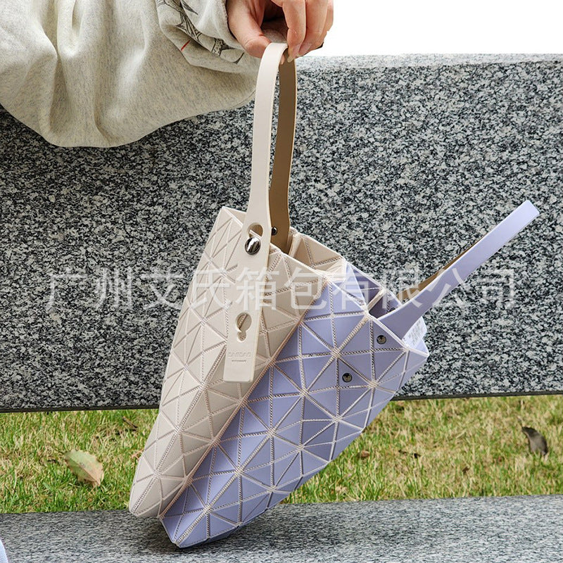 Gemini Double-sided Stitching Geometric Diamond Pattern Bags