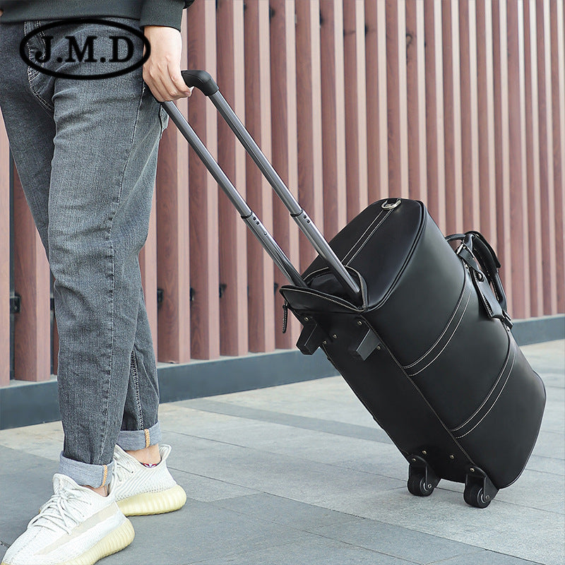 Men's Trendy Leather Large Capacity Durable Travel Bags