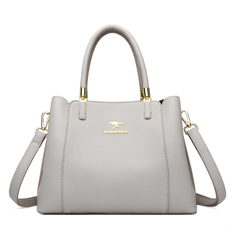 Women's Versatile Large Capacity Soft Leather Mother Handbags