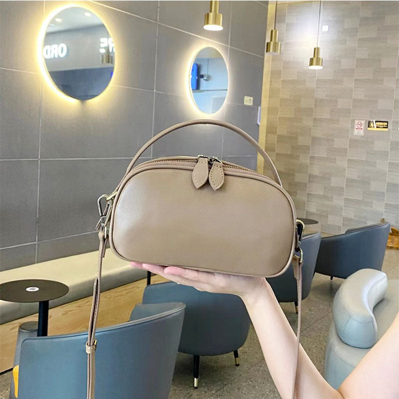 Korean Style Simple Top Layer Vegetable Tanning Phone Bags
