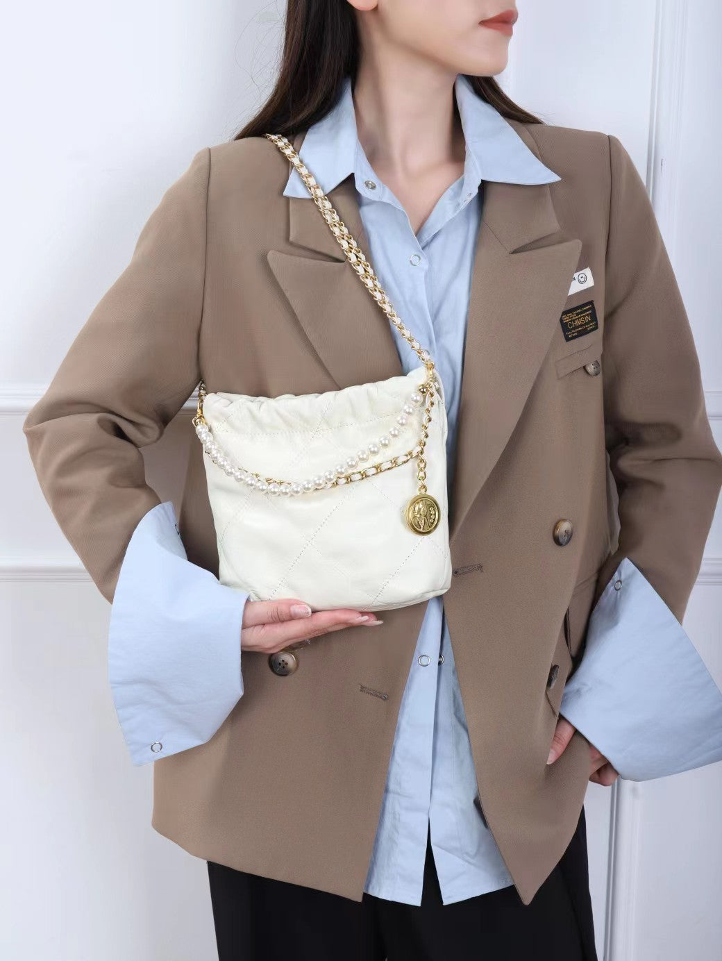Women's Classic Style Genuine Leather Garbage High-grade Mini Shoulder Bags