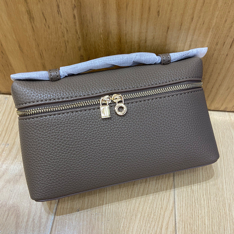 Women's Portable Box Lychee Pattern Simple Lunch Small Square Bags