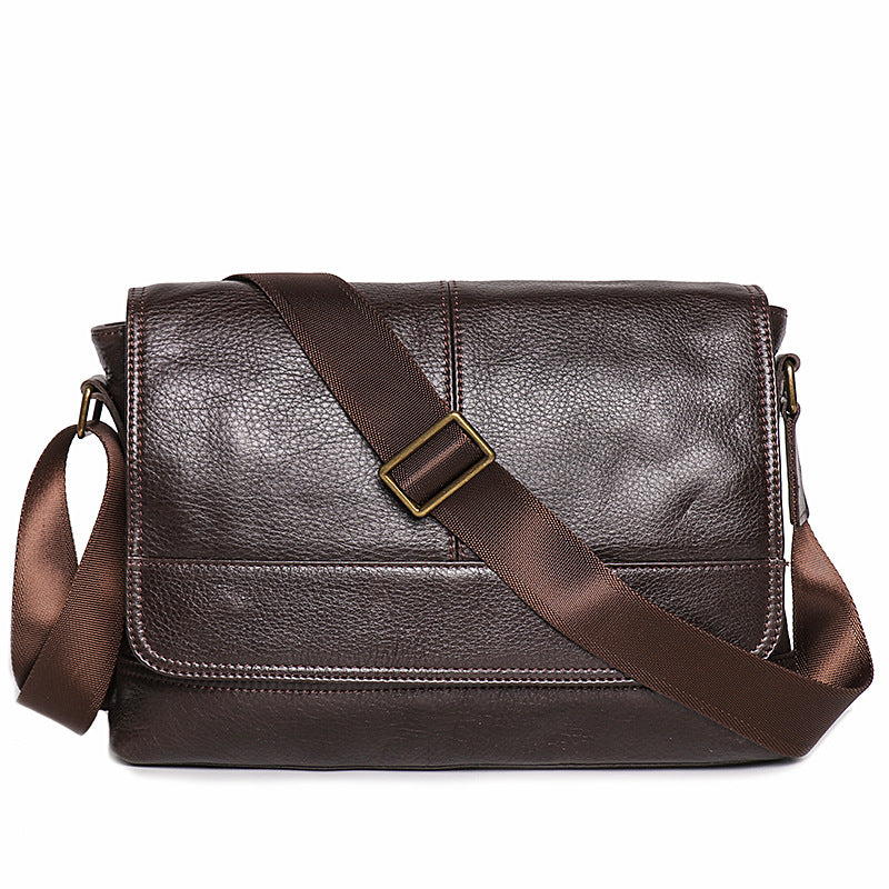 Women's & Men's & Handmade Cowhide Leather Large Capacity Men's Messenger Bags