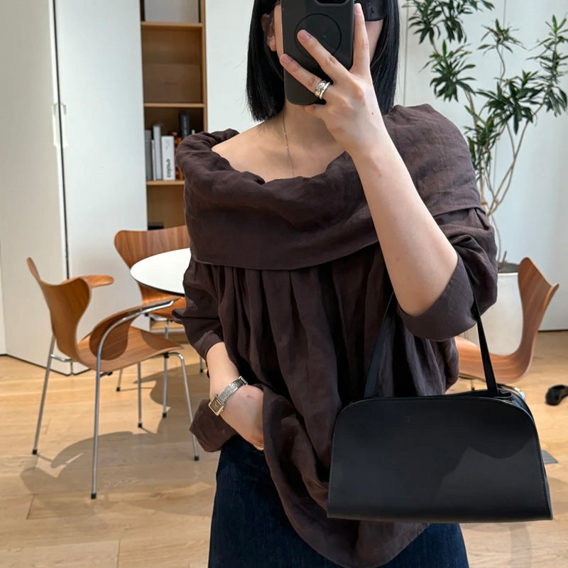 Cool Leather Minimalist Simple Portable Underarm Armpit Bags