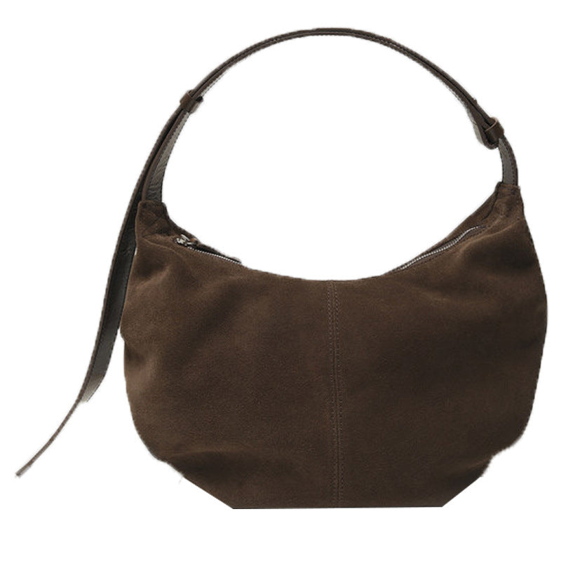 Durable Niche Underarm Vintage Suede Dumpling Shoulder Bags