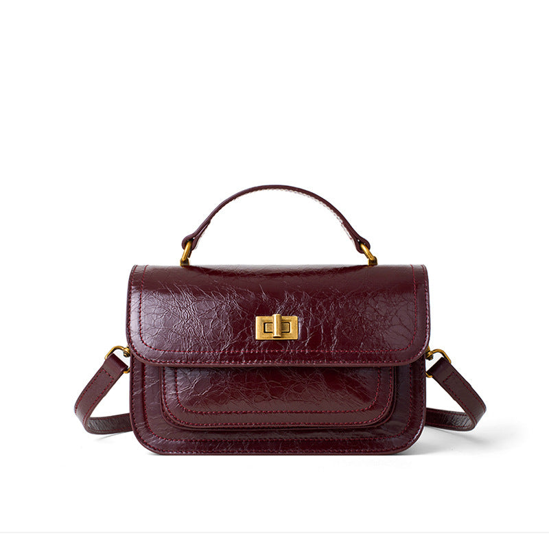 Women's Retro Cowhide Genuine Leather Elegant Advanced Crossbody Bags