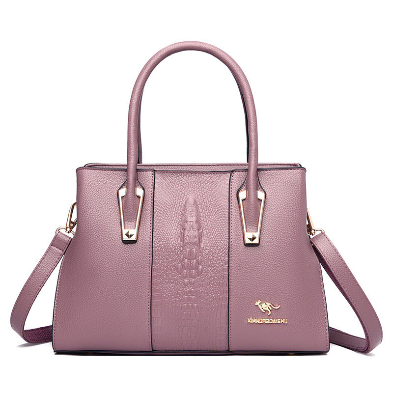 Women's Simple Mother Korean Style Crocodile Pattern Bags