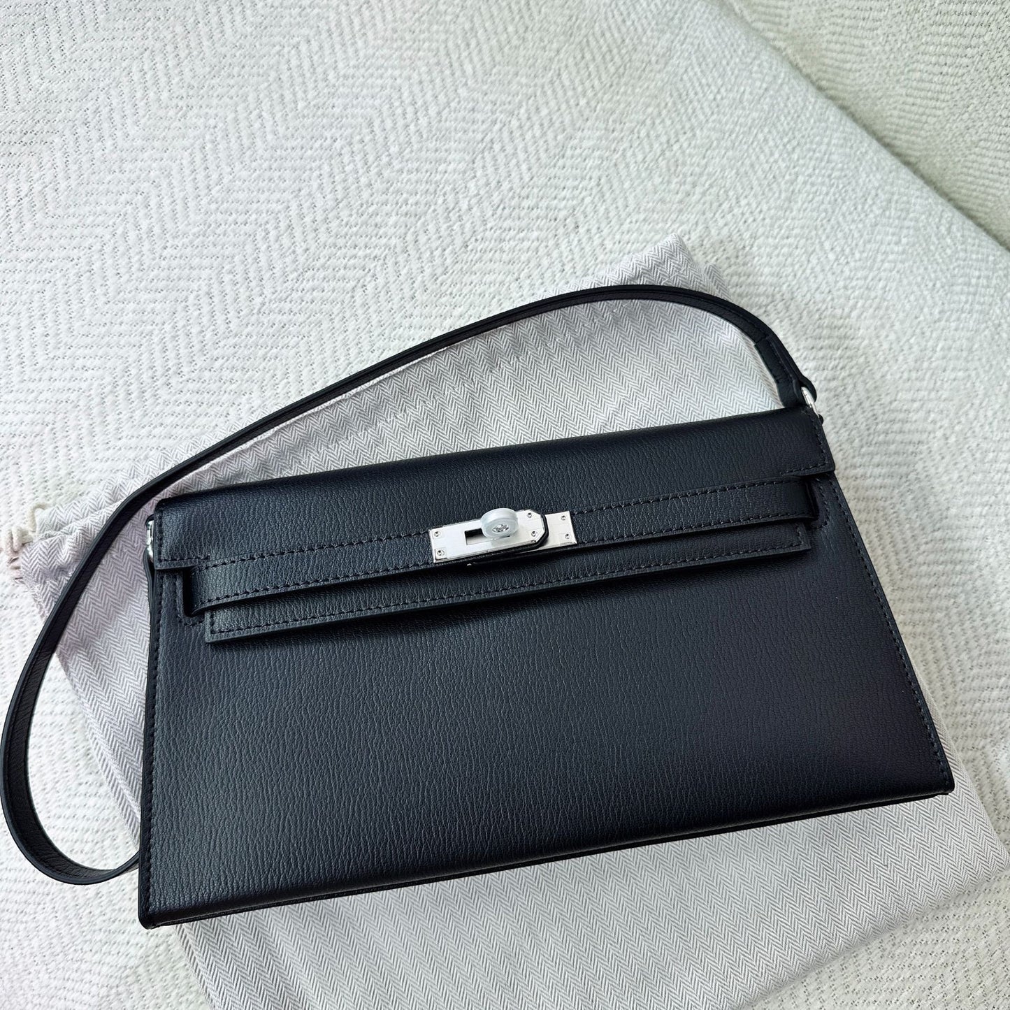 High-grade Genuine Leather Goat Pattern Kelly Armpit Bags
