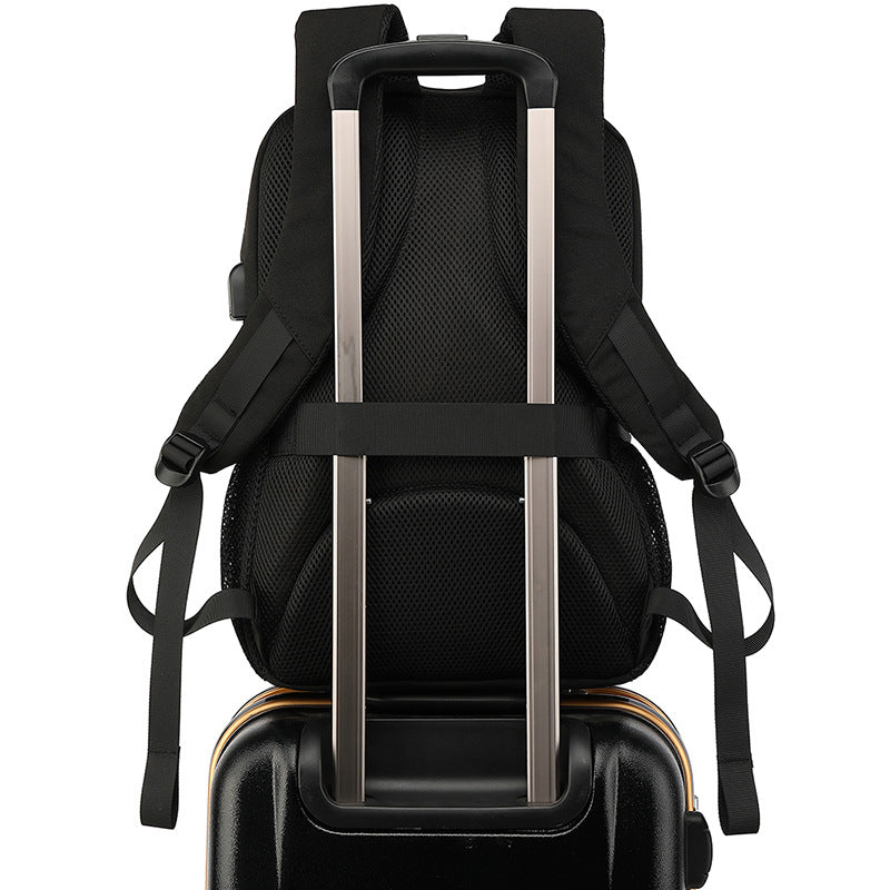 Men's Business Lightweight Computer Silk Screen Large Backpacks