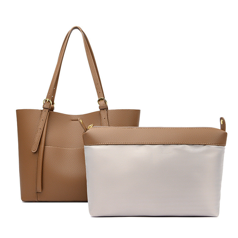 Women's Pattern Wings Mother Elegant Commuter Genuine Shoulder Bags