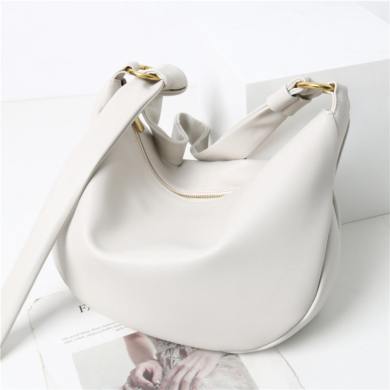 Women's Cowhide Versatile Design Simple High-grade Leather Shoulder Bags