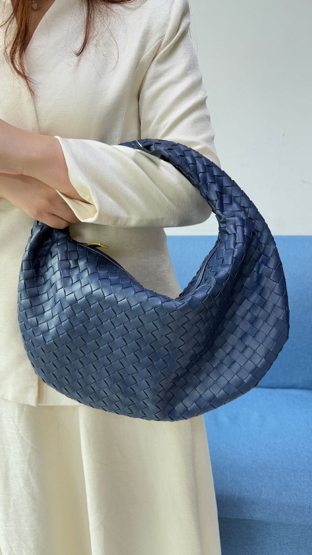 Women's High-grade Woven Stylish Underarm Large Capacity Tote Bags