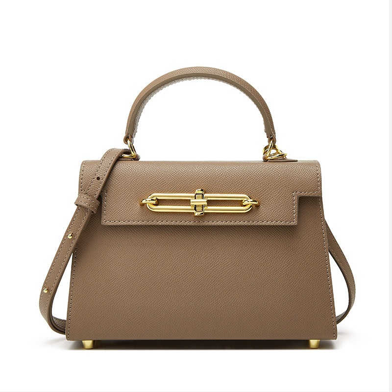 Fashion Genuine Leather Kelly Temperament Commute Handbags