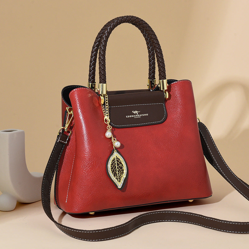 Women's Retro Oily Leather Large Capacity Versatile Tote Bags