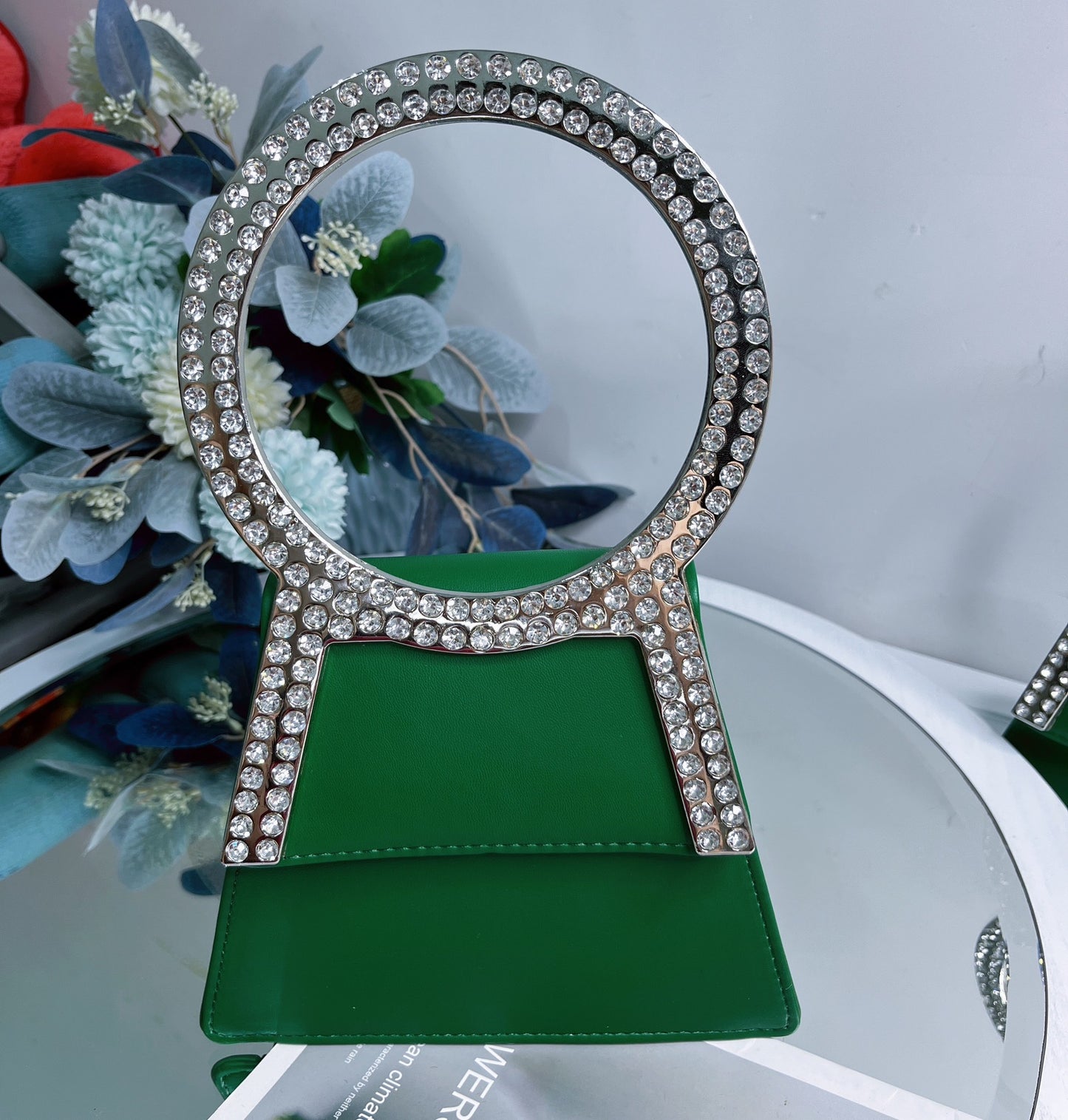 Diamond Round Fairy Super Flash Rhinestone Crossbody Bags