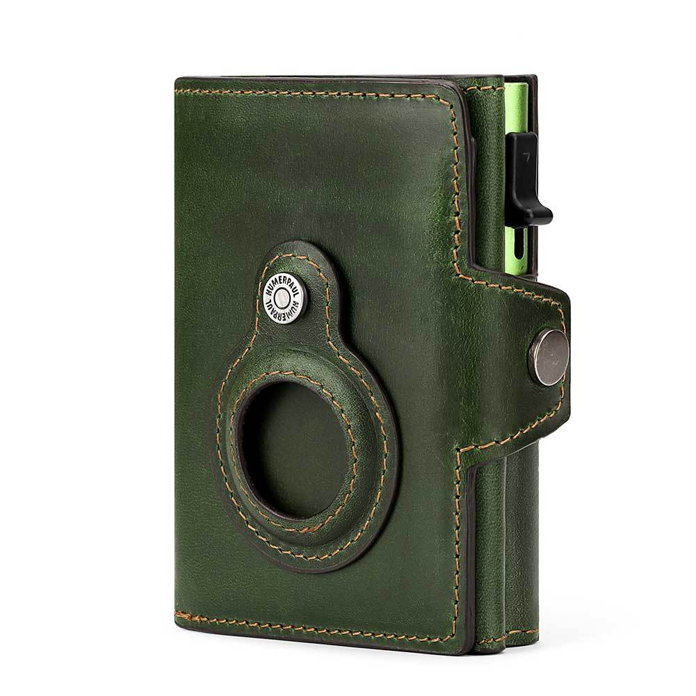 First Layer Cowhide Automatic Delivery Metal Card Holder