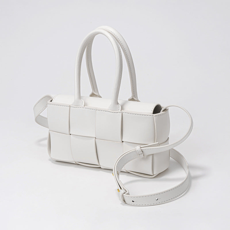 Women's Korean Genuine Leather Woven Design Fashion Bags