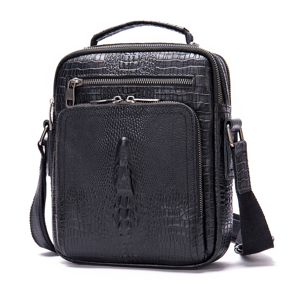 Genuine Cowhide Leather Retro Crazy Horse Men's Shoulder Bags