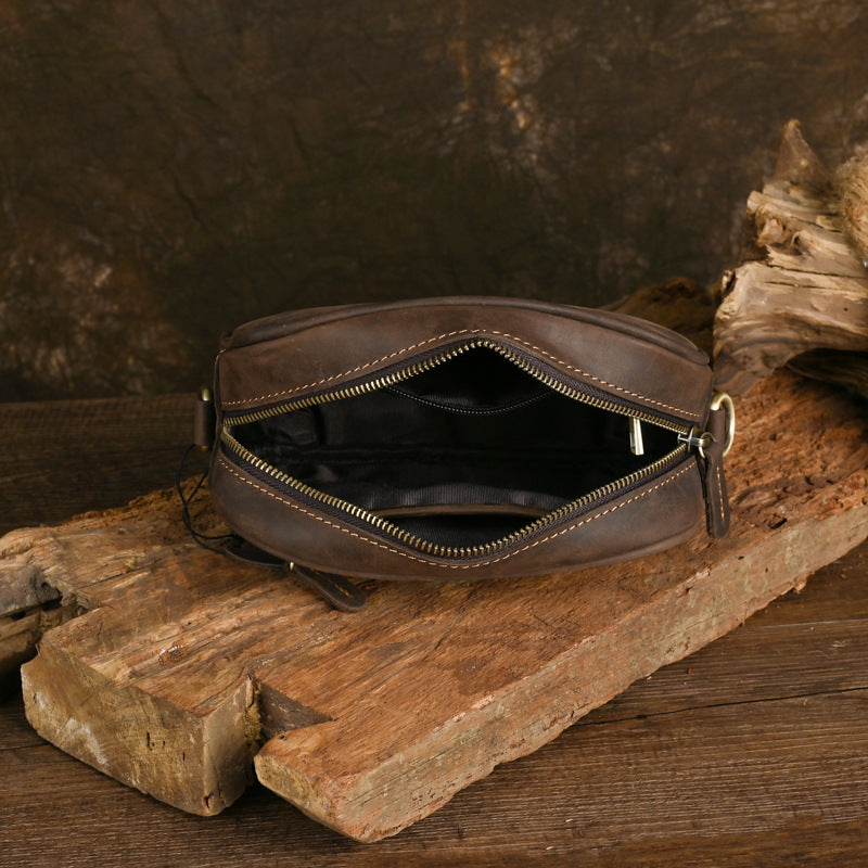 Men's Ke Crazy Horse Leather Genuine Tide Men's Messenger Bags