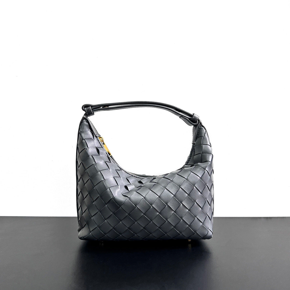 Leather Woven Lunch Box Portable High-grade Shoulder Bags