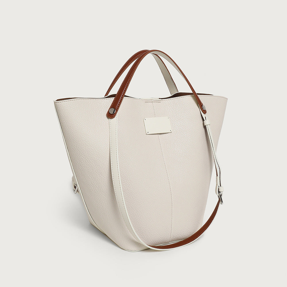 Women's Pattern Large Capacity Vegetable Basket Commuter Bucket Bags