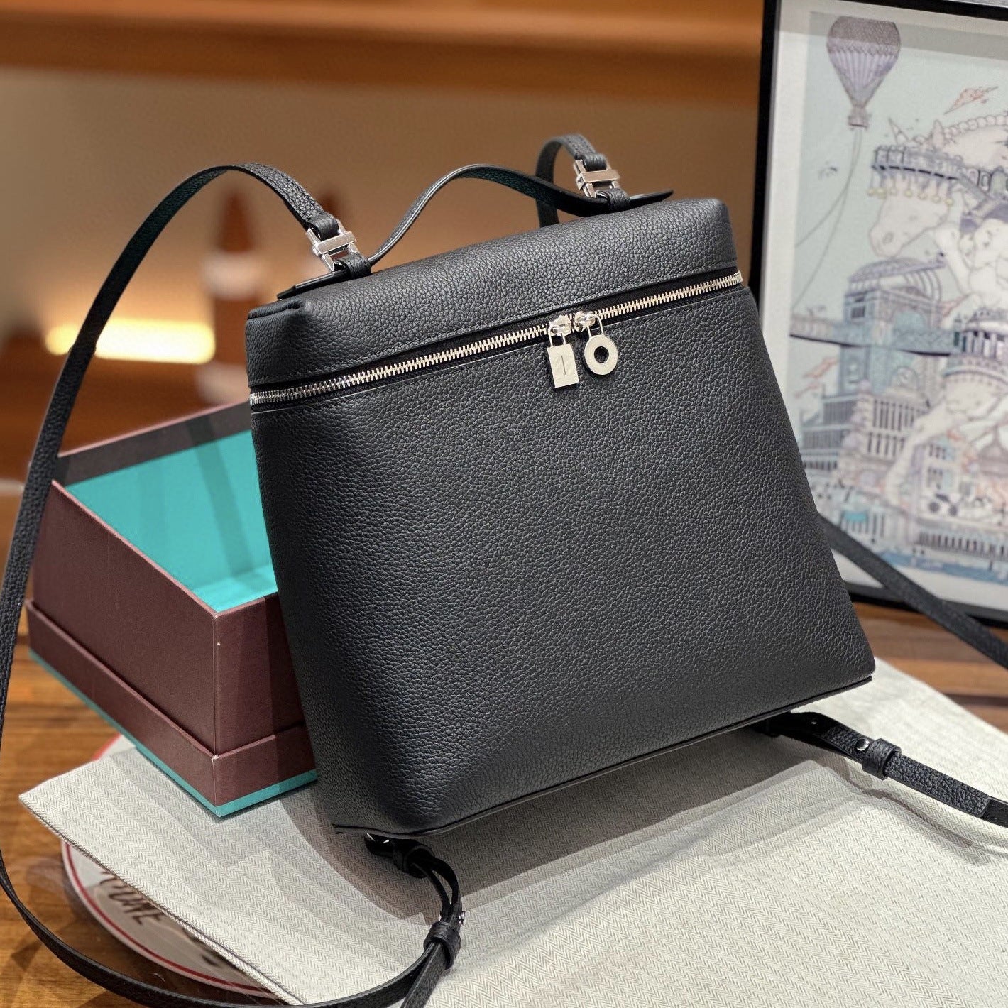 First Layer Leather Lunch Box Large Backpacks