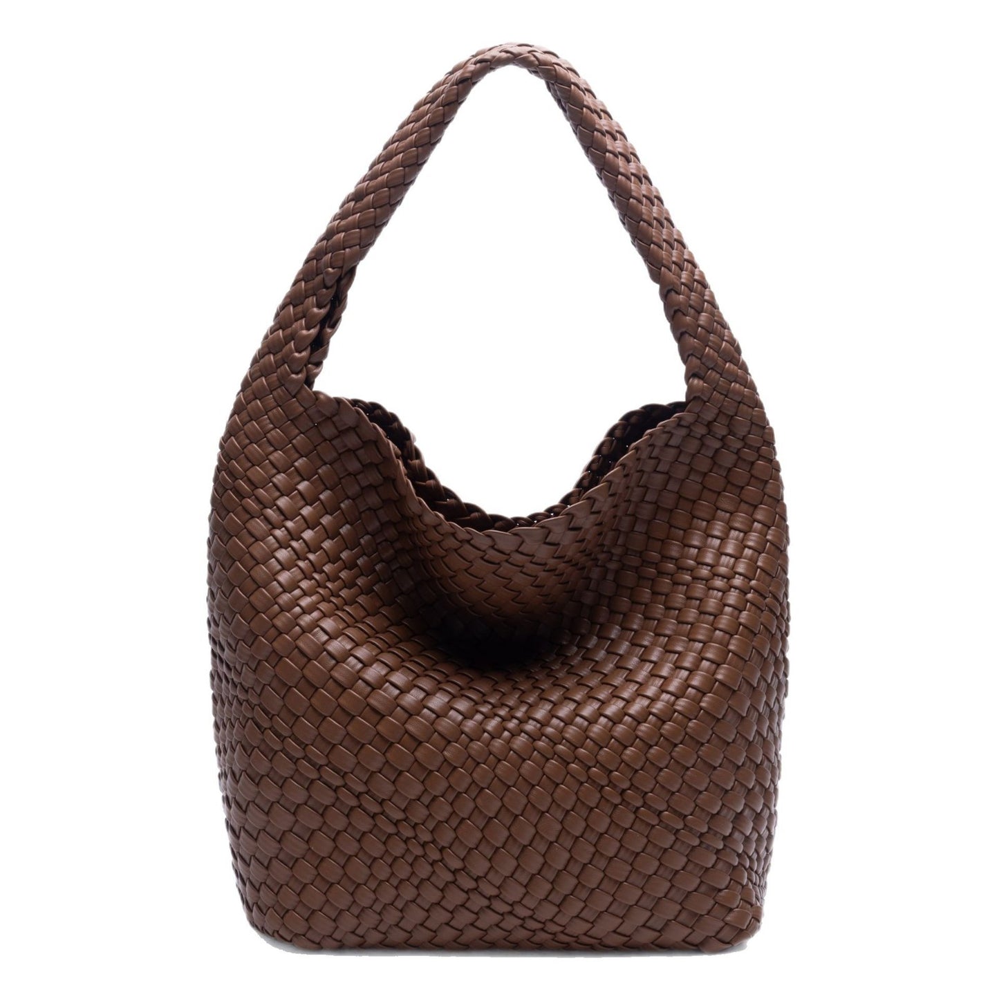 Women's Hand-woven Fashion Portable Korean Style Large Bucket Bags