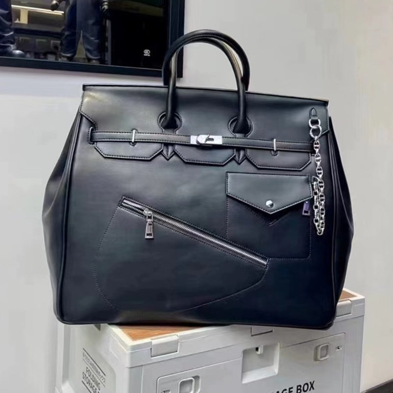 Women's & Men's & Large Capacity Platinum Trendy Big Men's Shoulder Bags