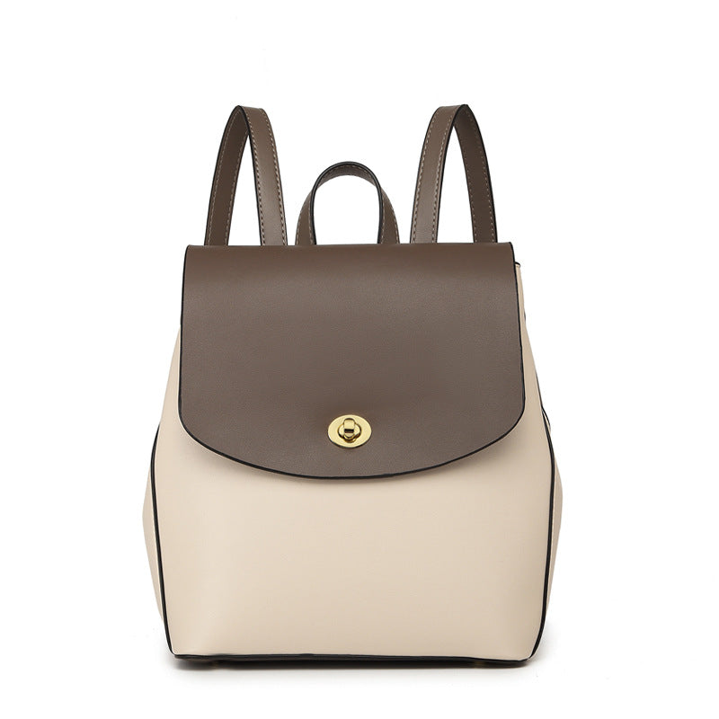 Women's Large Capacity Genuine Leather Fashion College Backpacks