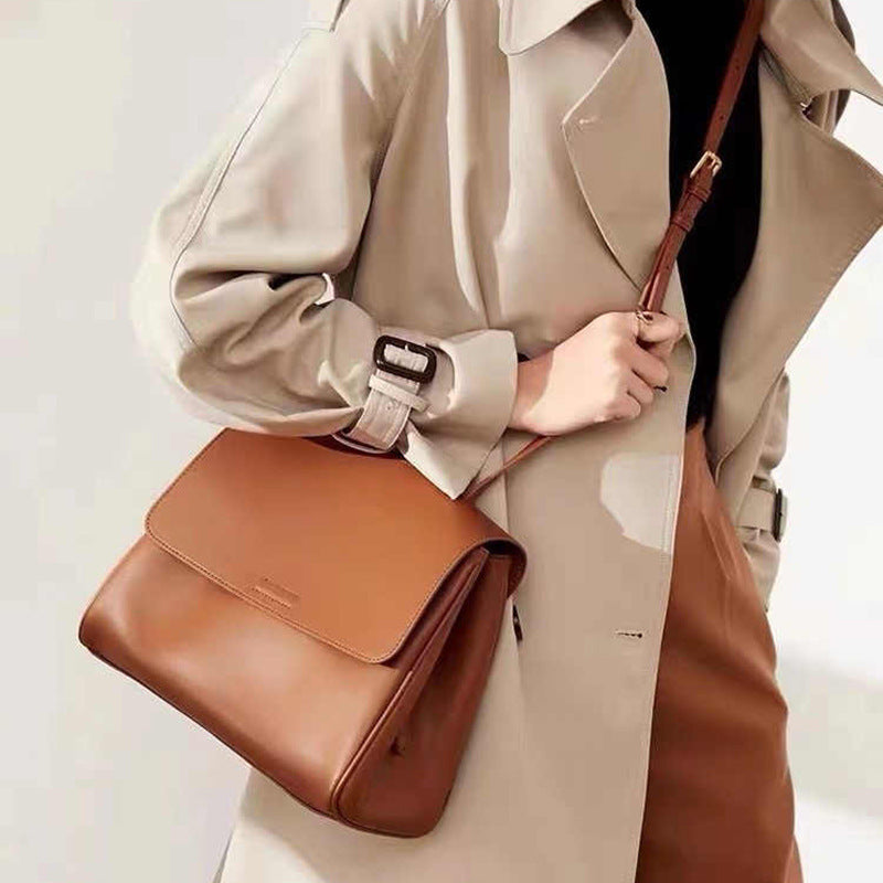 Women's Large Capacity Underarm Genuine Leather Commuter Handbags