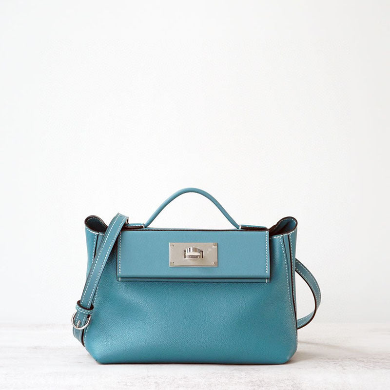 Women's Cowhide Vintage Kelly Hardware Wings Style Shoulder Bags