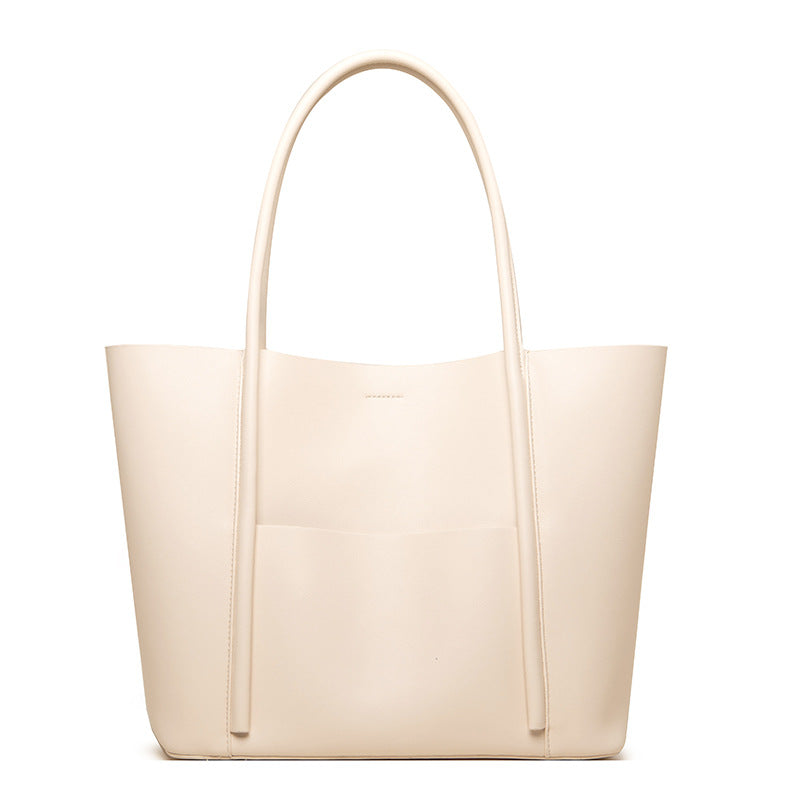 Women's Genuine Leather Simple Large Capacity Totes Shoulder Bags