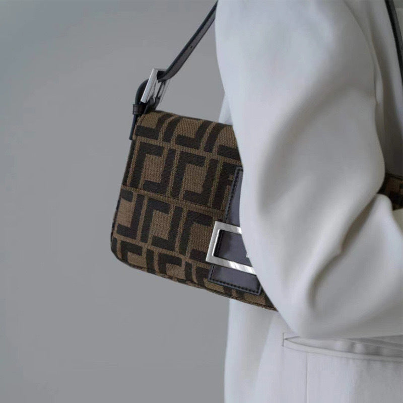 Cream Baguette Vegetable Tanned Leather Retro Bags