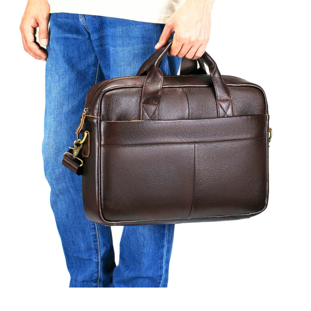 Men's Business Genuine Leather Retro First Layer Men's Briefcases