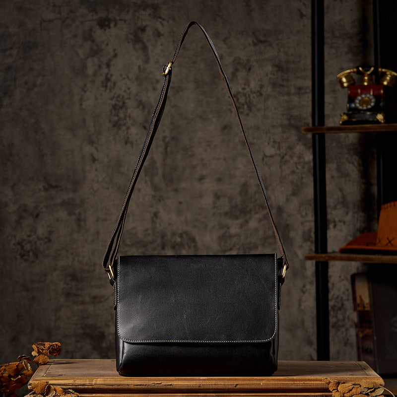 Classy Men's Handmade Genuine Leather Cattle Men's Shoulder Bags