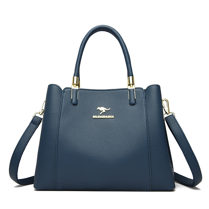 Women's Versatile Large Capacity Soft Leather Mother Handbags