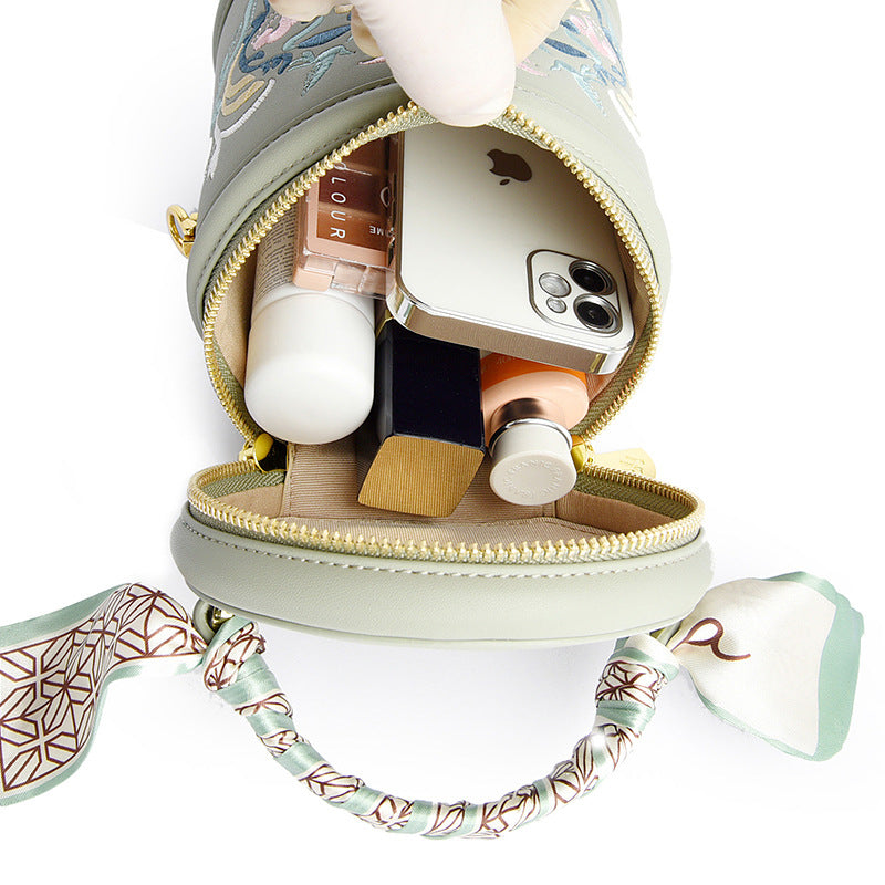 Women's Chinese Style Embroidery Artistic High Sense Bucket Bags